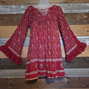 Free People Boho Mini Dress